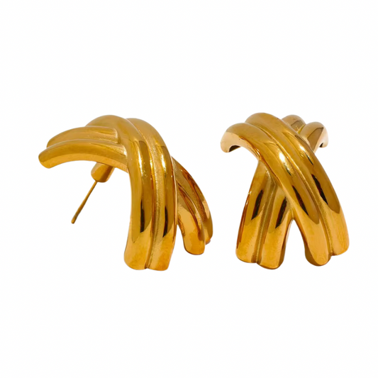 Cross chunky earrings