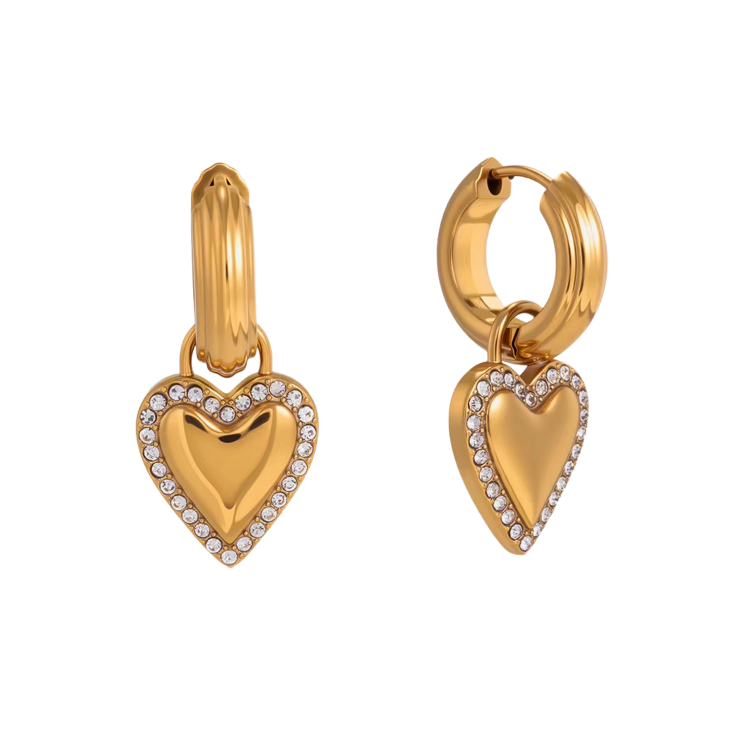 Hear huggie earrings