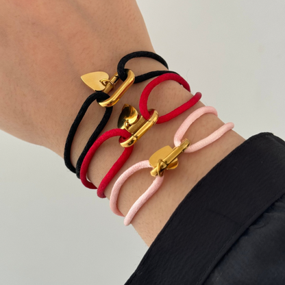 Red Expresso cord engravable bracelet