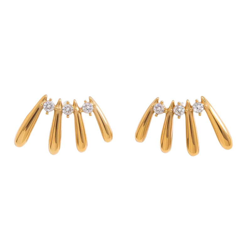 Climber illusion earrings