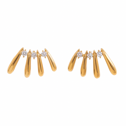 Climber illusion earrings