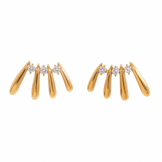 Climber illusion earrings