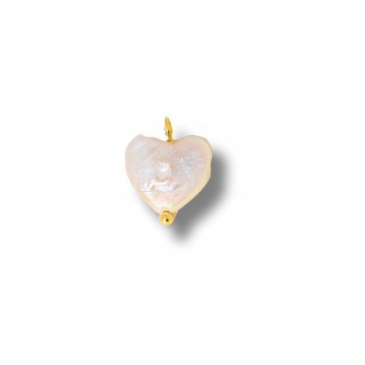 Heart pearl charm