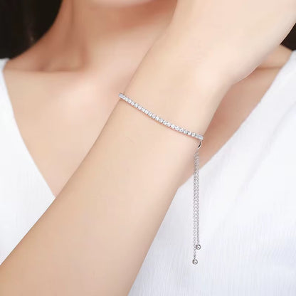 Tennis bracelet adjustable (92.5 Silver)