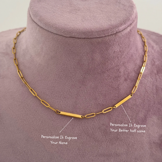Double Bar Engravable necklace
