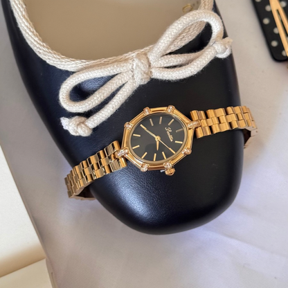 Lady lily black dial watch