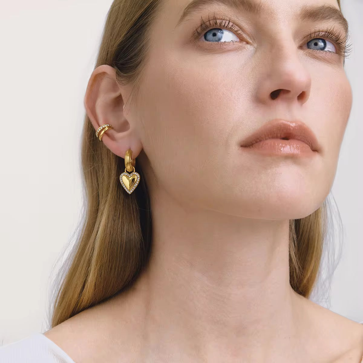 Hear huggie earrings