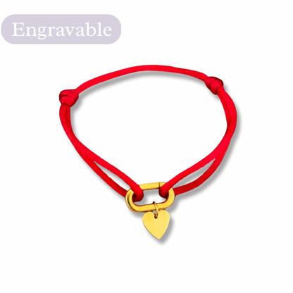 Red Expresso cord engravable bracelet