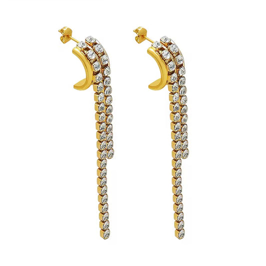 Halo line earrings