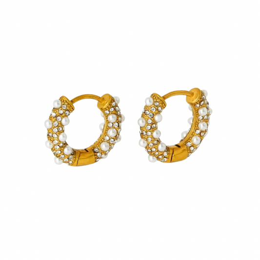 Pearl bali earrings