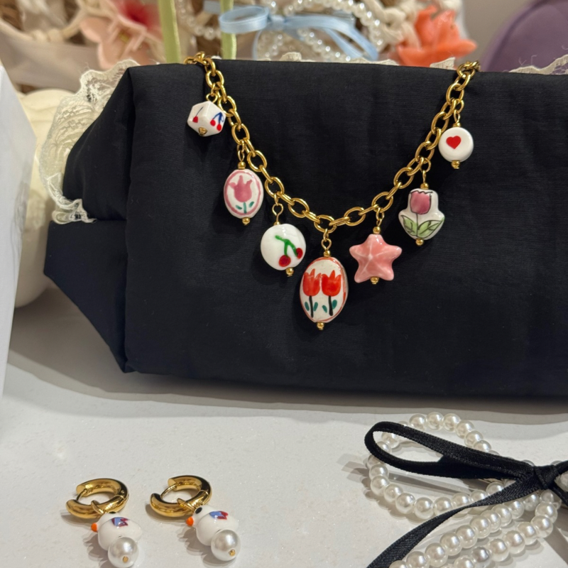 Tulip charm necklace