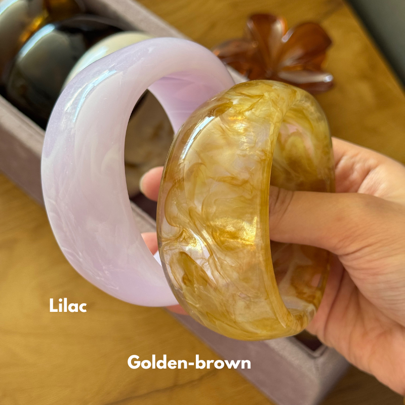 Bubblegum resin bangles