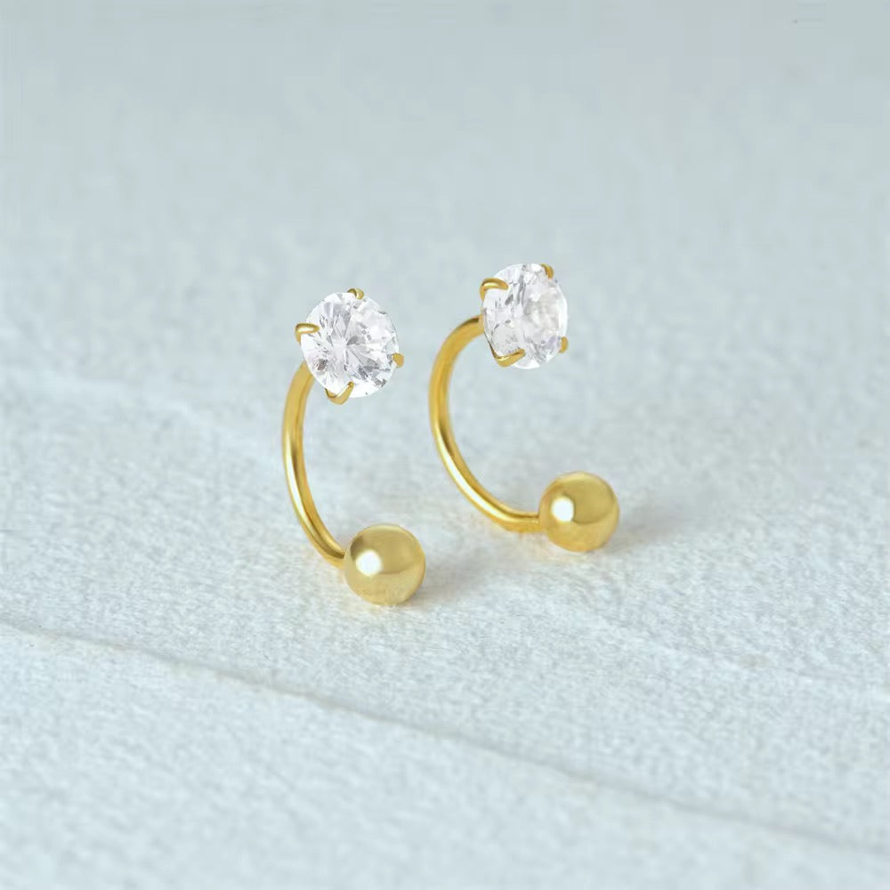 Dual helix earrings