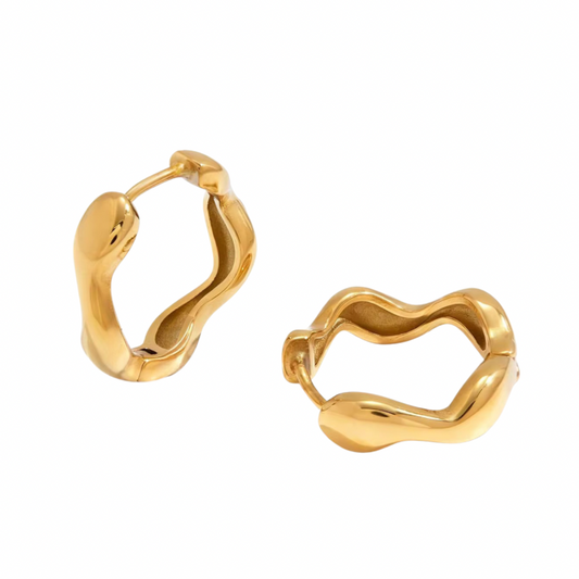 Uneven hoop earring