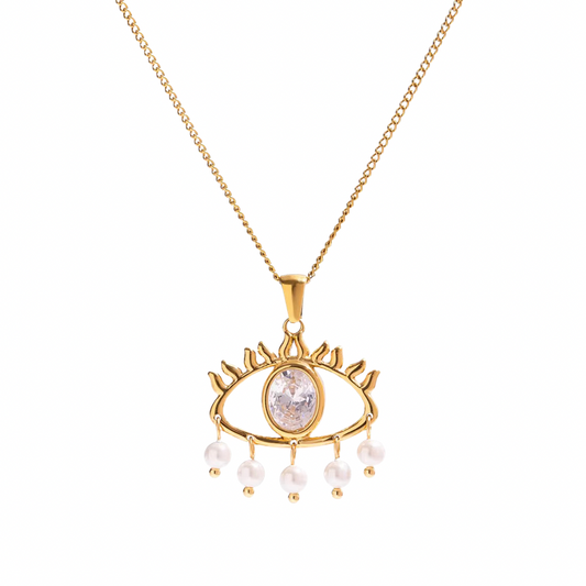 Charmed eye necklace