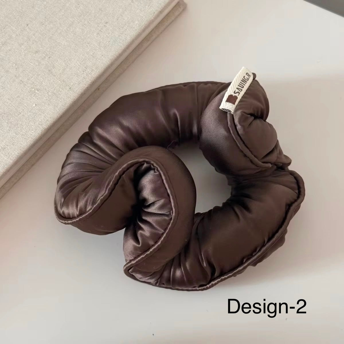 Satin donut bun scrunchie