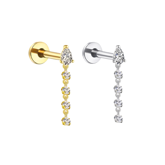 Pear helix stud