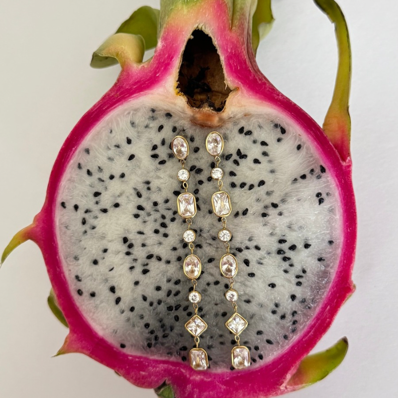 Fuchsia core earrings