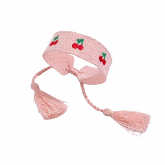 Cherry woven bracelet