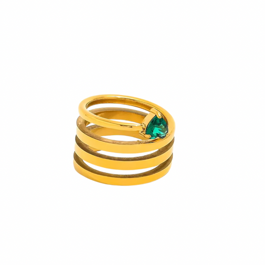 Snake heart ring