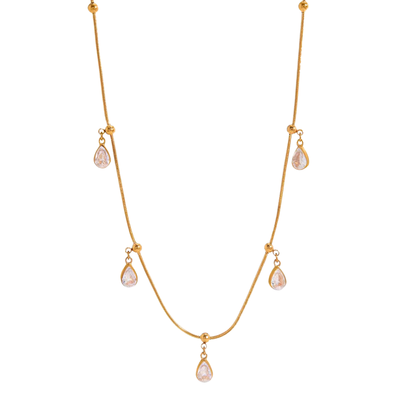 Pear dangler necklace