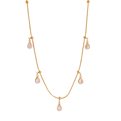 Pear dangler necklace