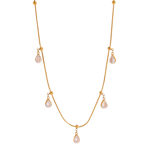 Pear dangler necklace