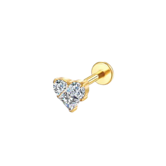 heart helix studs