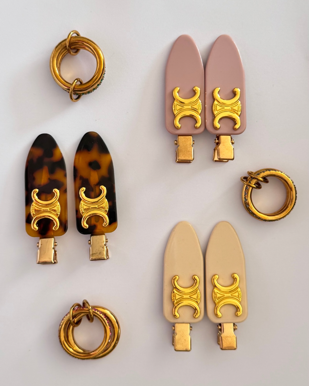 Mocha clips(pair)