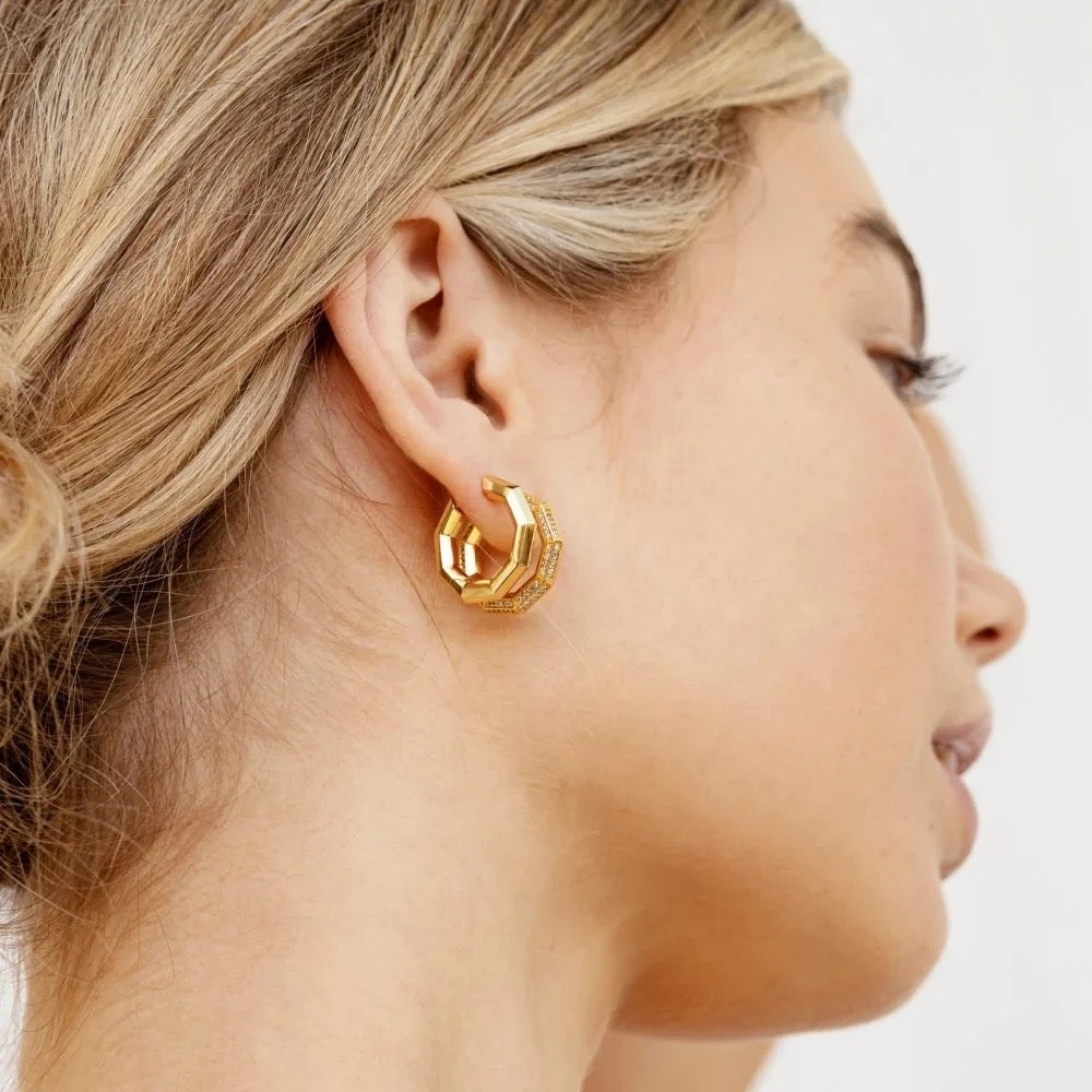 Hexagonal earrings