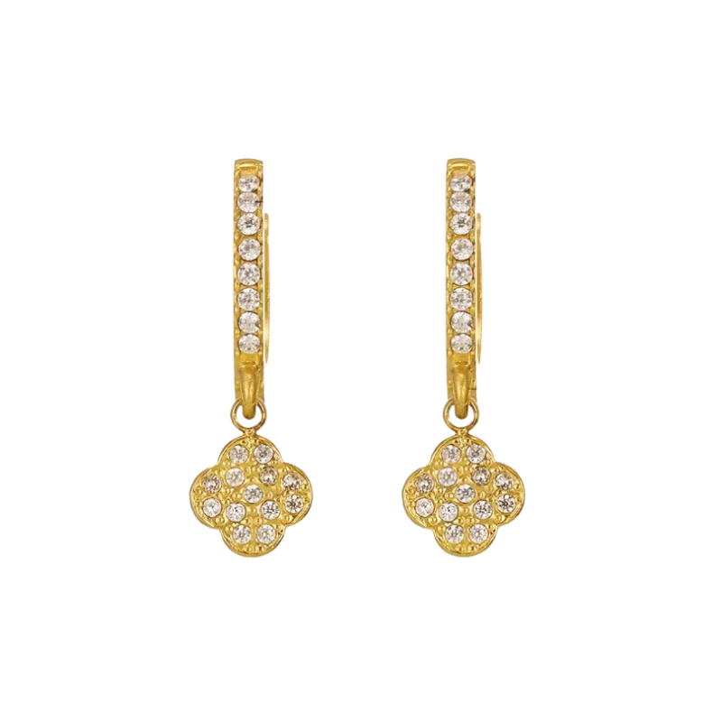 Clover hoop earrings