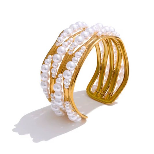 Pearl cuff bracelet