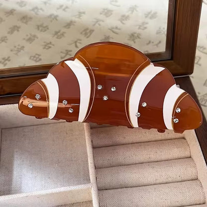 Butter crossiant claw clip