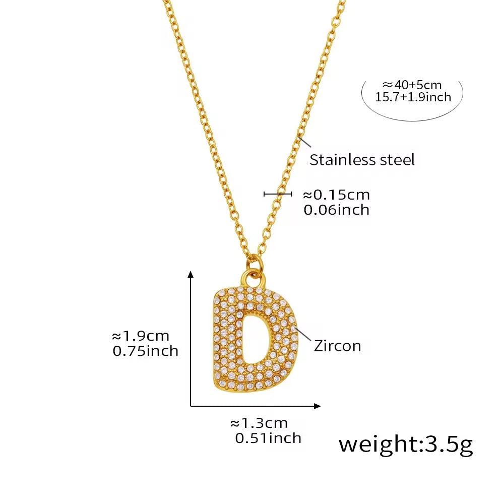 Bubble initial necklace