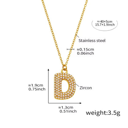 Bubble initial necklace