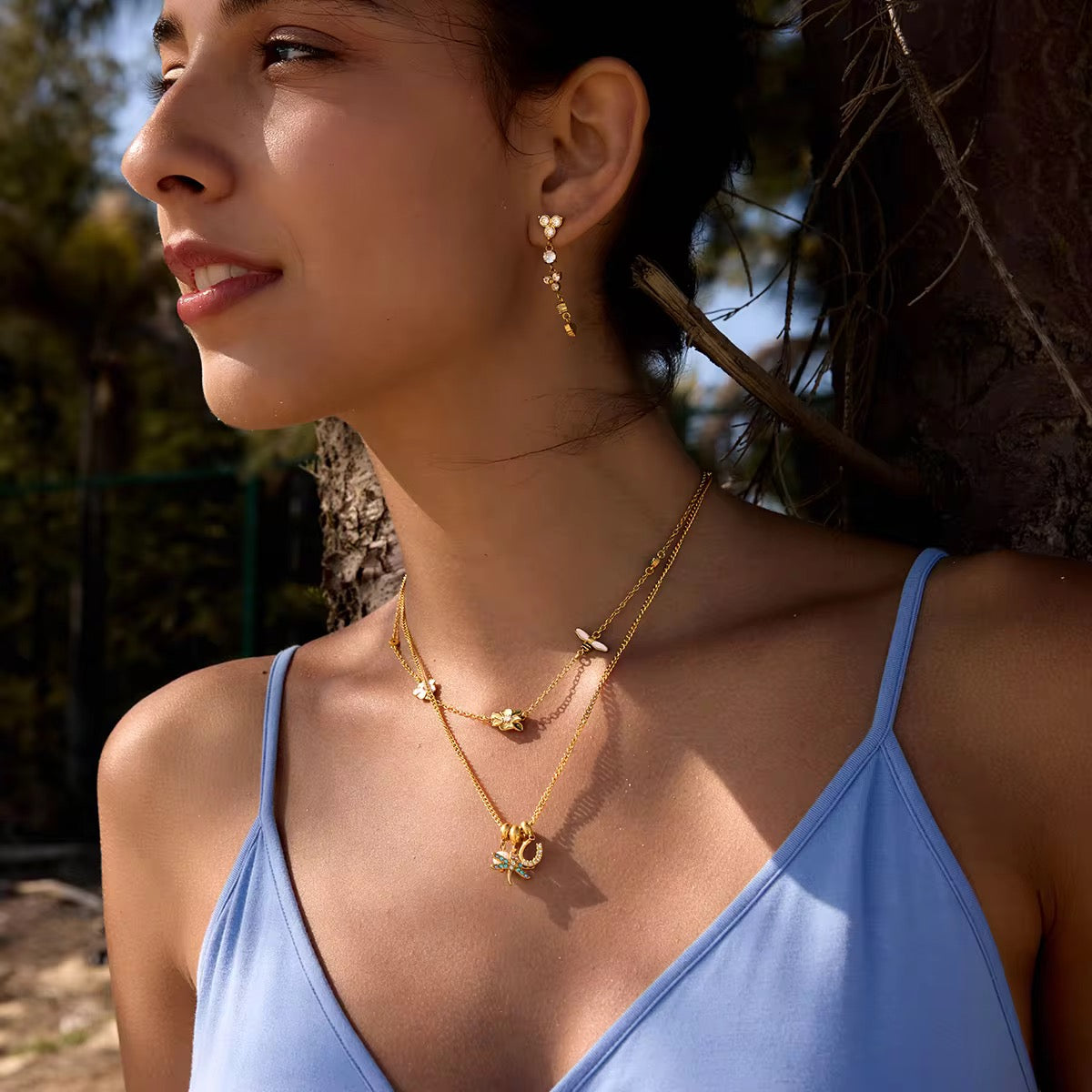 Butterfly charm necklace
