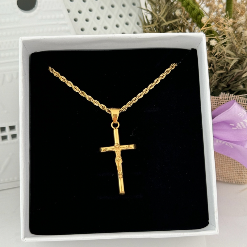 Catholic jesus cross necklace