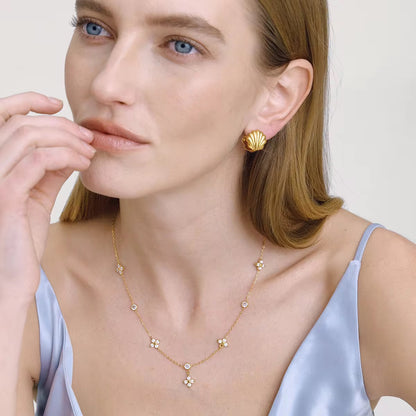 Shell hugging earrings