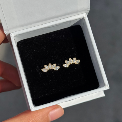 Celestial crescents helix studs
