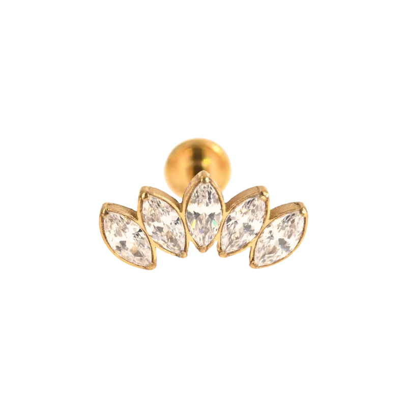 Celestial crescents helix studs