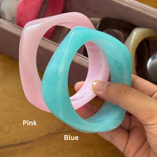 Square bubblegum bangles