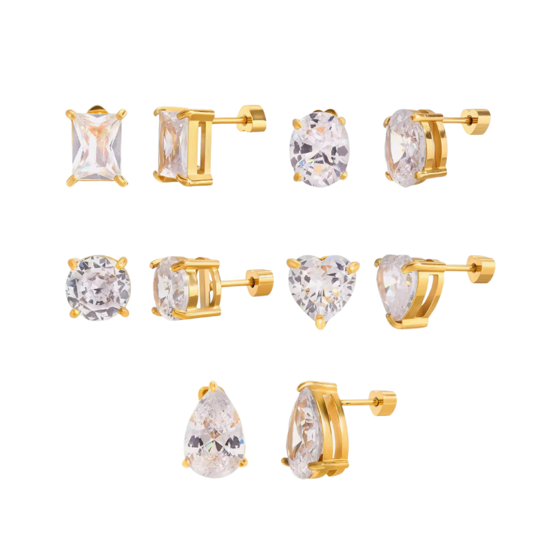 Heart flatback studs