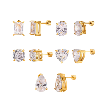 Heart flatback studs