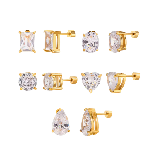 Heart flatback studs