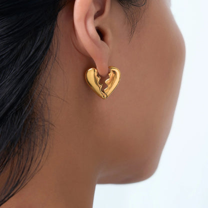 Broken heart earrings