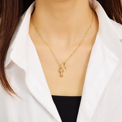 Greek cross necklace
