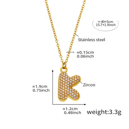 Bubble initial necklace