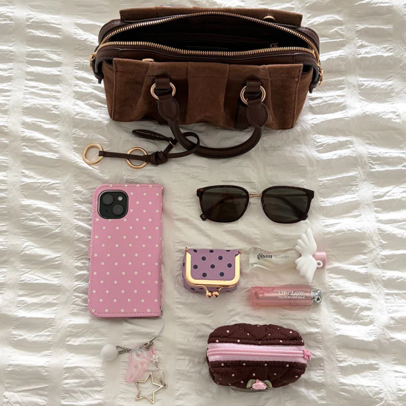 Polka dot pouch
