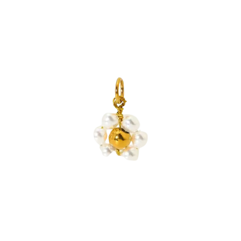 Pearl flower charm