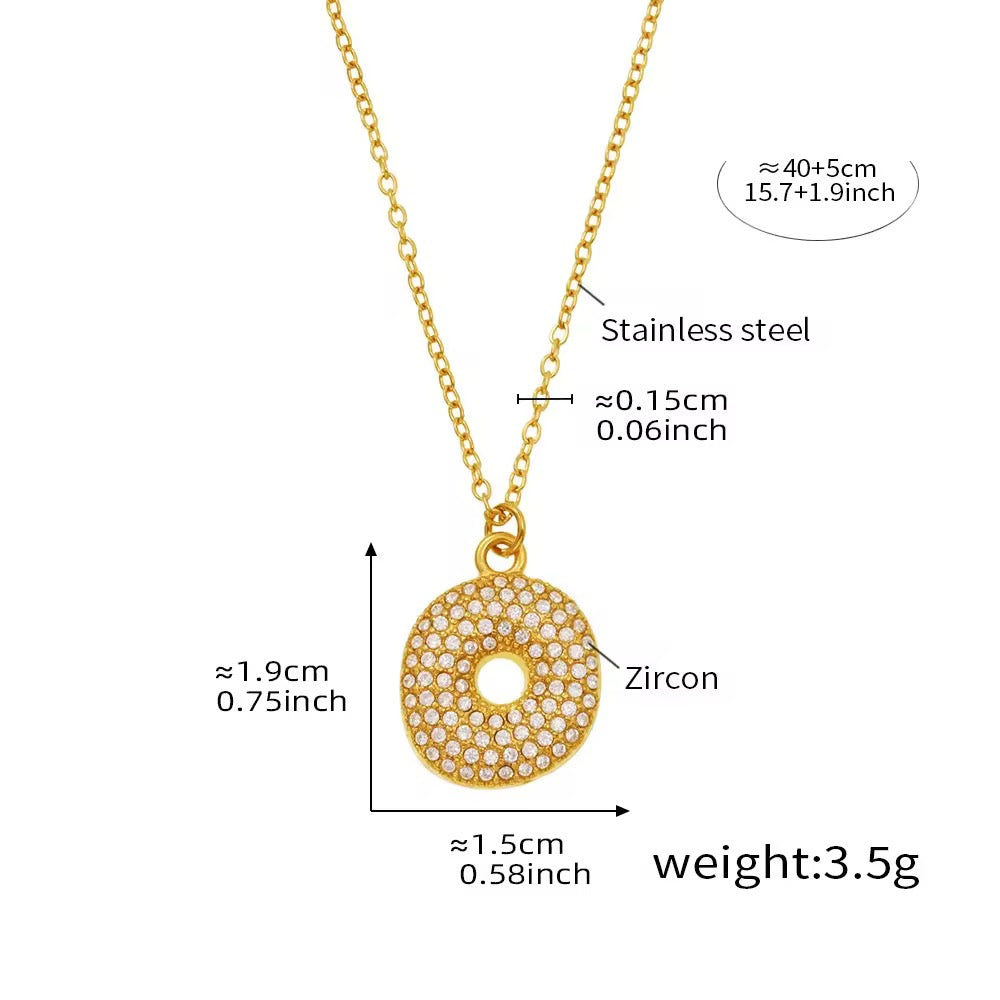Bubble initial necklace
